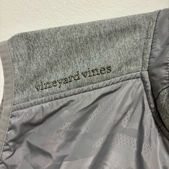 Vineyard Vines Men’s Fairhaven Vest Golf Gray Camo OTG Performance Zip Up Sport - Picture 5 of 11
